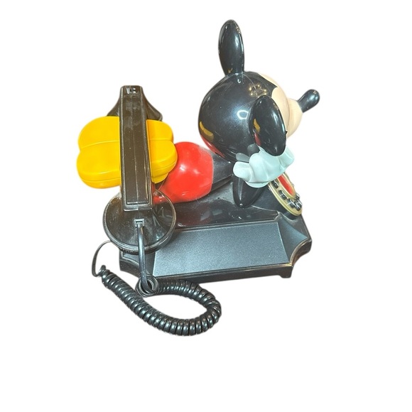 Disney Mickey Mouse Black and Red Vintage Phone - Picture 6 of 9